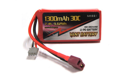 VANT LIPO 1300 7.4V 30C (15X32X70)