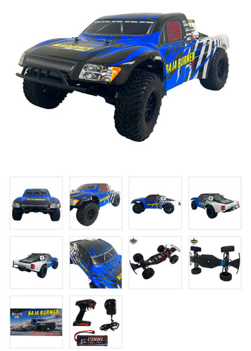 HOBBY WORKS RC HWC-00020-3-BU BAJA BURNER V3.1 2WD SC TRUCK BLUE 1/10TH RTR