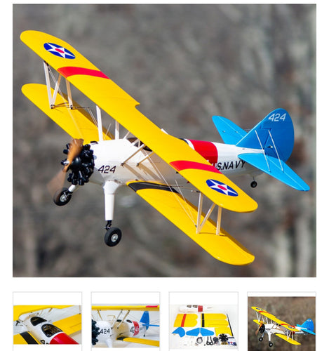 DANCING WINGS PT-17 1.6M +MOTOR 4220 410KV+ WOODEN PROP+ ESC+ SERVO ARTF