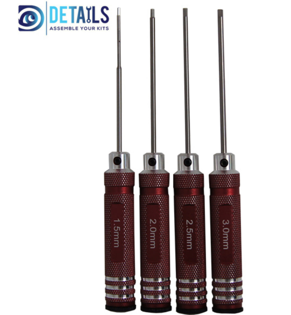HOBBY DETAILS T11025 DRIVER SET 1.5/2/2.5/.3.0MM HSS 180MM