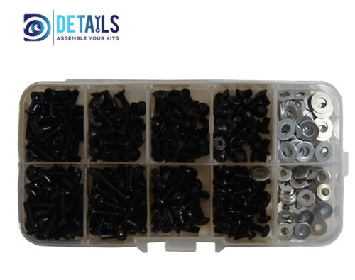 HOBBY DETAILS EL03004B SCREW AND PARTS BOX SET 300PCE