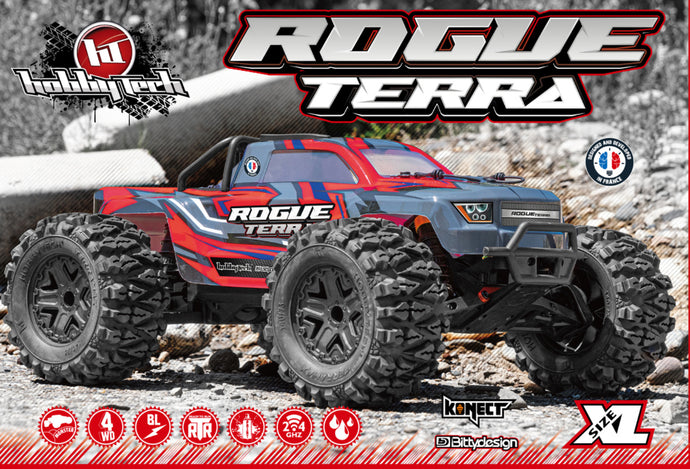 HOBBYTECH ROGUE TERRA 3S RTR 1-10th OFFROAD MONSTER TRUCK - RED - HT-ROGT.RD.RTR