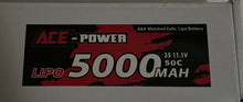Load image into Gallery viewer, Ace Power 11.1 volt 50C 5000 MAH Lipo Battery Hard case