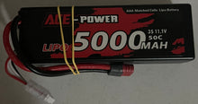 Load image into Gallery viewer, Ace Power 11.1 volt 50C 5000 MAH Lipo Battery Hard case