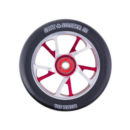 Grit 125mm Bio Core Alloy Wheel Red/Black PU (Single)
