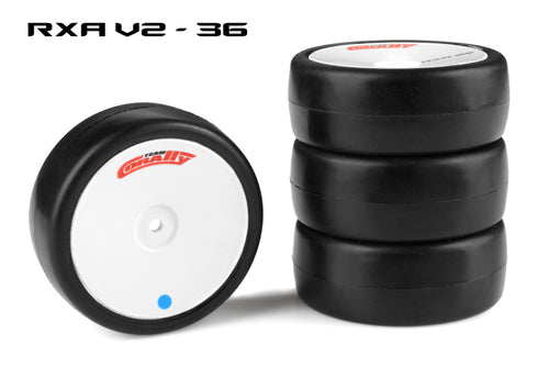 Team Corally - Attack RXA V2 rubber tires - 1/10 EP touring - 36 shore - Asphalt - 4 pcs