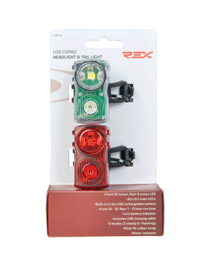 LAR310 – Economy USB Combo Headlight & Tail Light