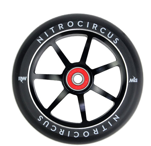 Nitro Circus Ryan Williams SIGNATURE Wheels - Black on Black 120mm x 28mm (Pair)